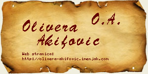 Olivera Akifović vizit kartica
